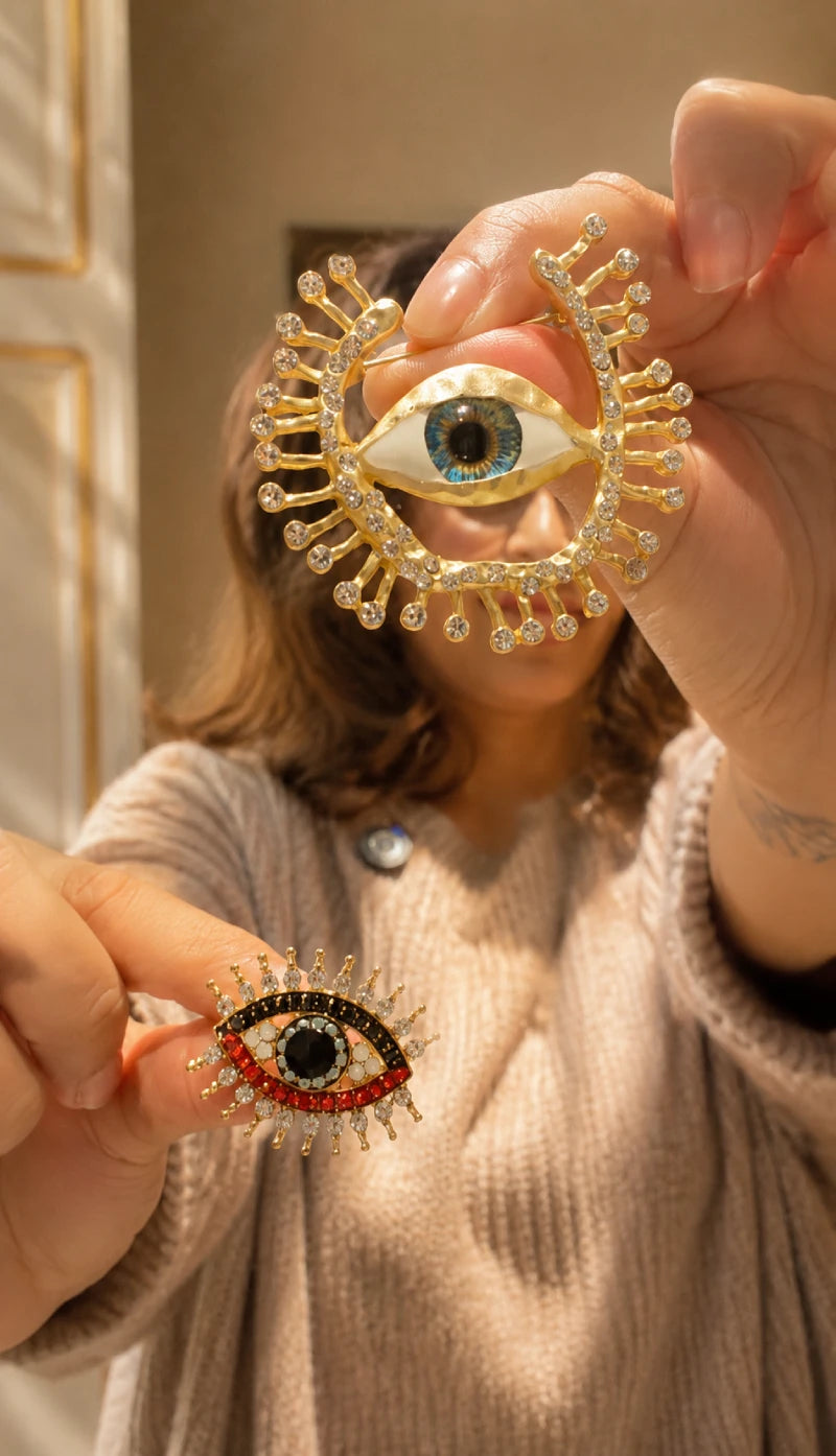 Evil Eye Brooch