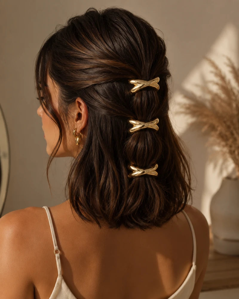 X Metal Hair Ties
