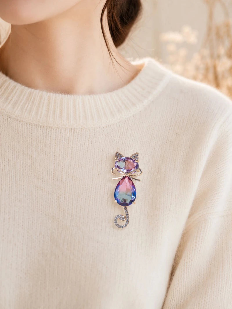 Cat Mom Brooch