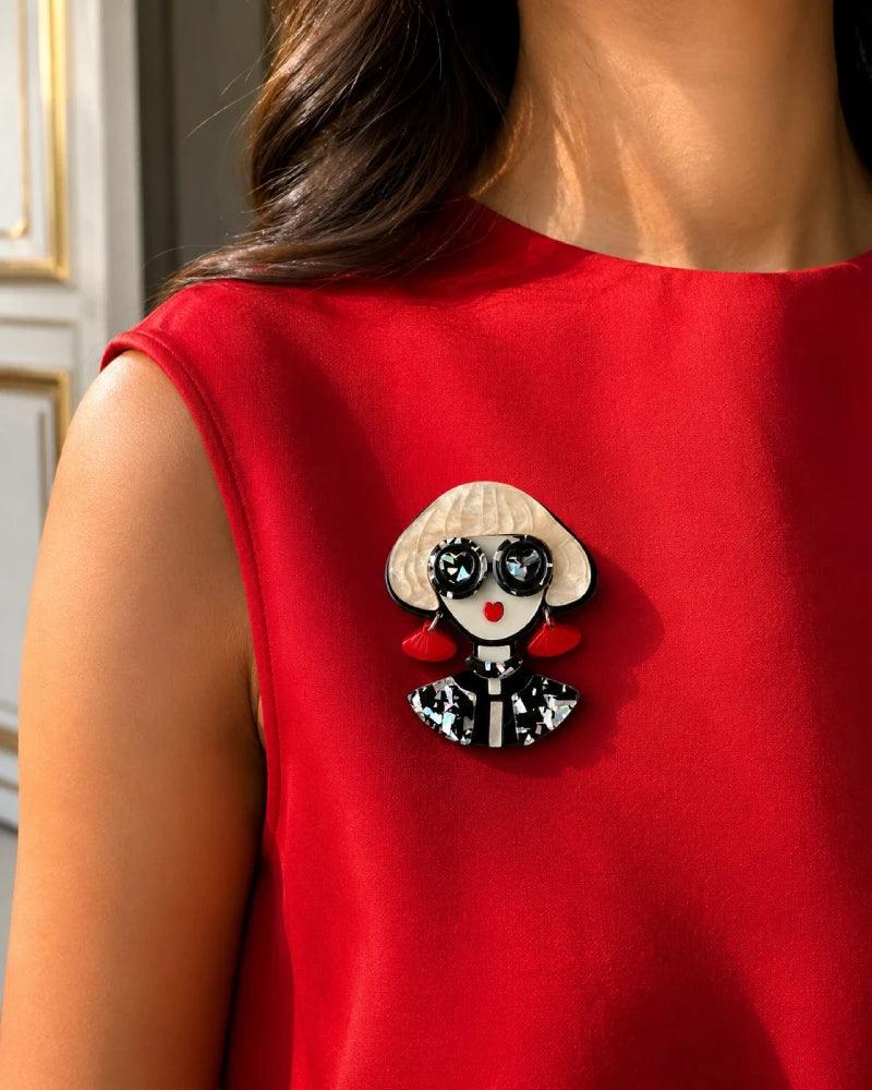 Mushroom Girl Brooch
