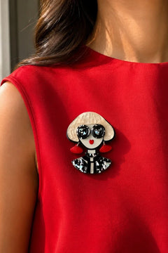 Mushroom Girl Brooch