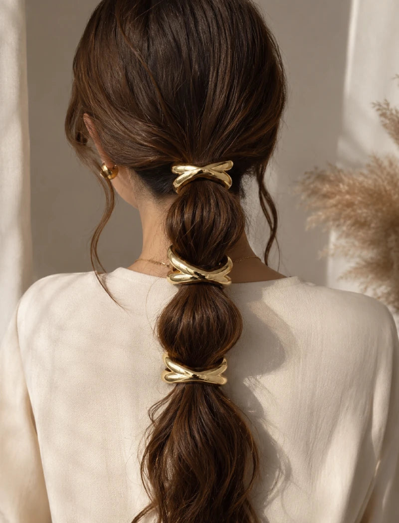 X Metal Hair Ties