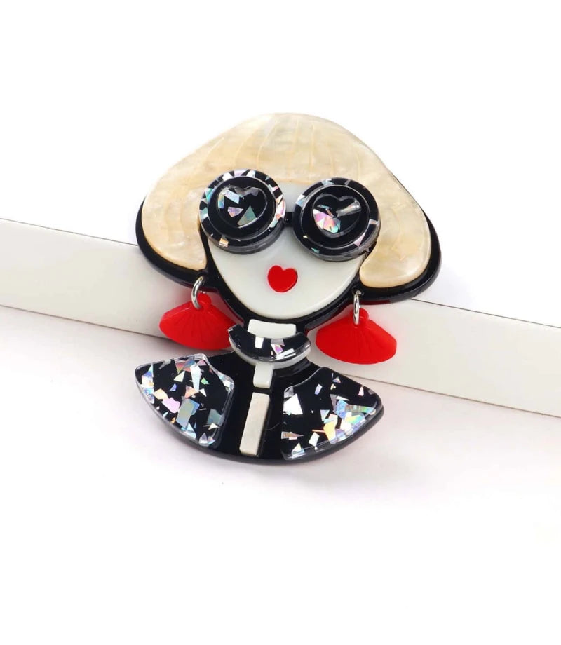 Mushroom Girl Brooch