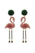 Flamingo Fiesta Earrings – pair on white