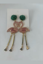 Flamingo Fiesta Earrings – on card
