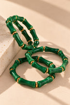 Green Luxe Bracelet Stack- Set of 3