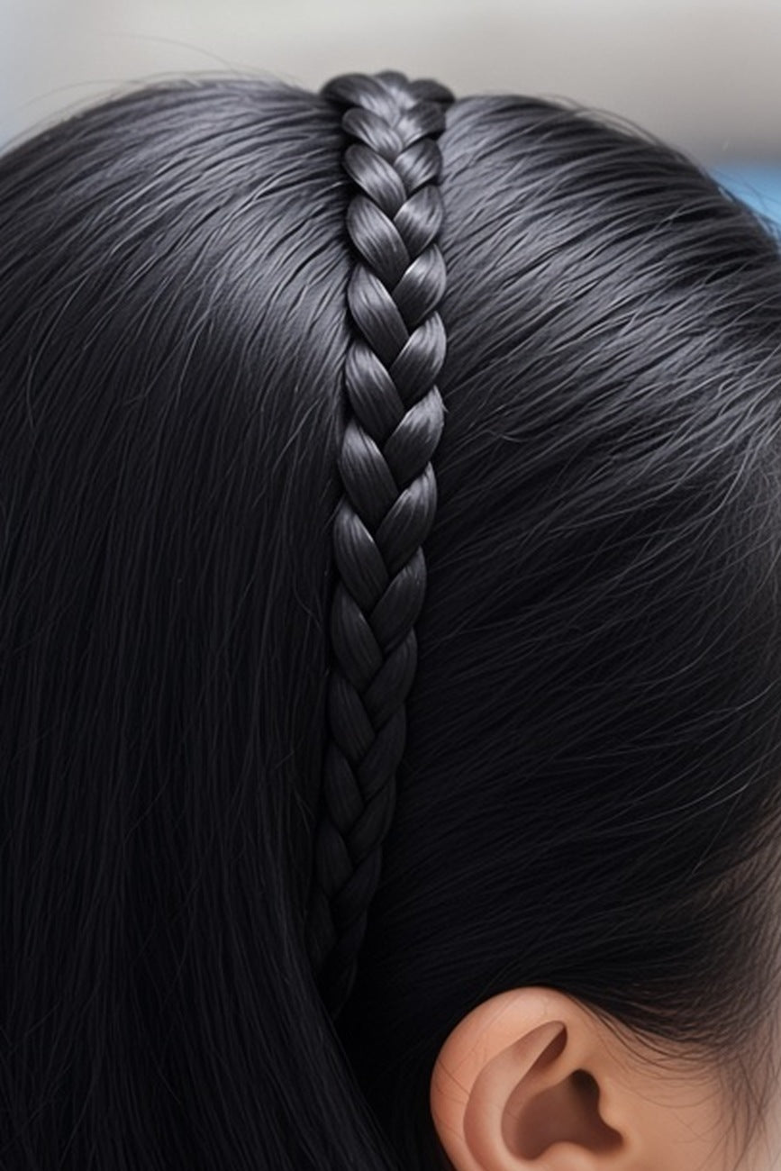 Braid Babe Hairband – Black, worn