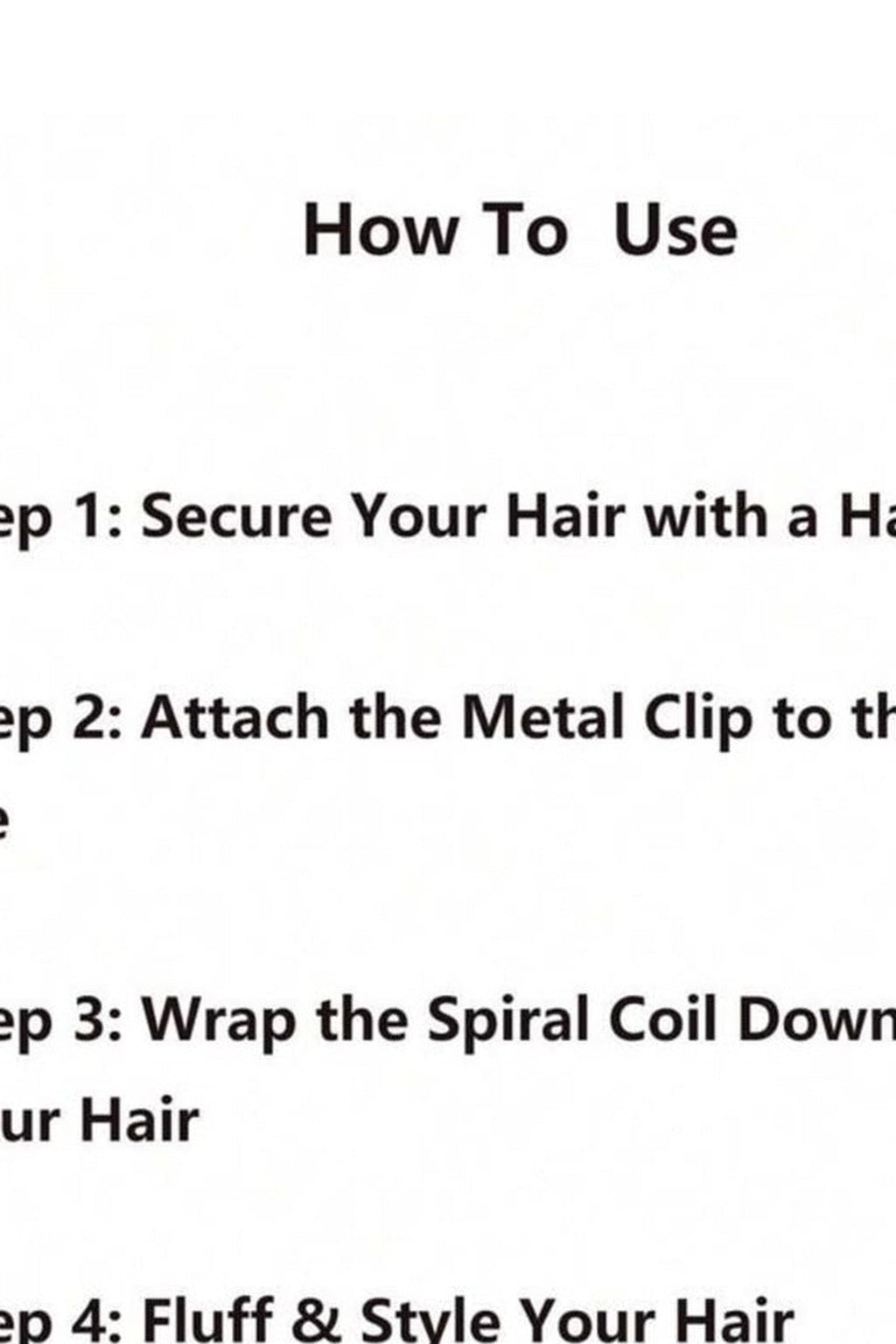 Heart Spiral Hair Tie Set of 2 – how to use steps
