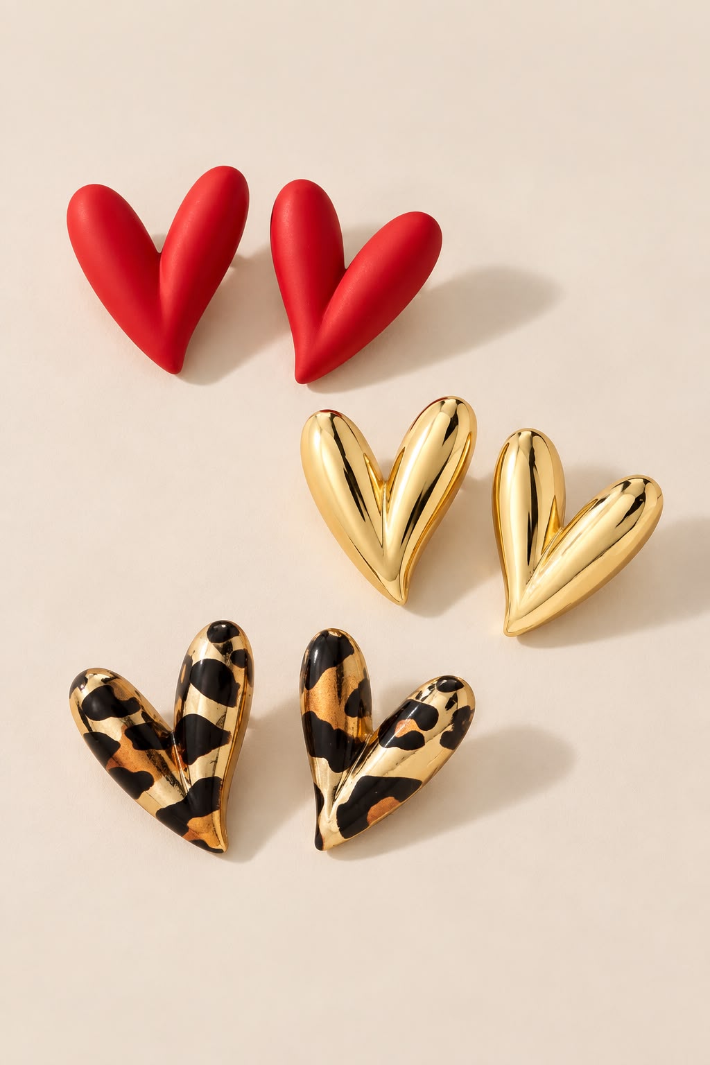 Heart Trio Earrings