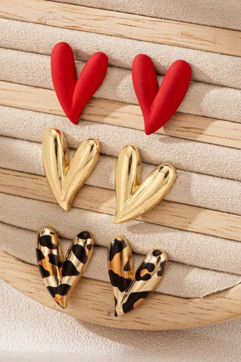 Heart Trio Earrings