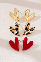 Heart Trio Earrings