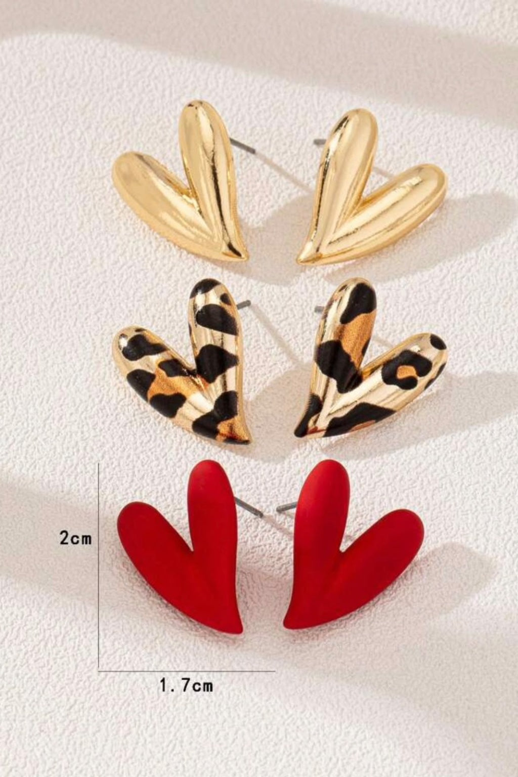 Heart Trio Earrings