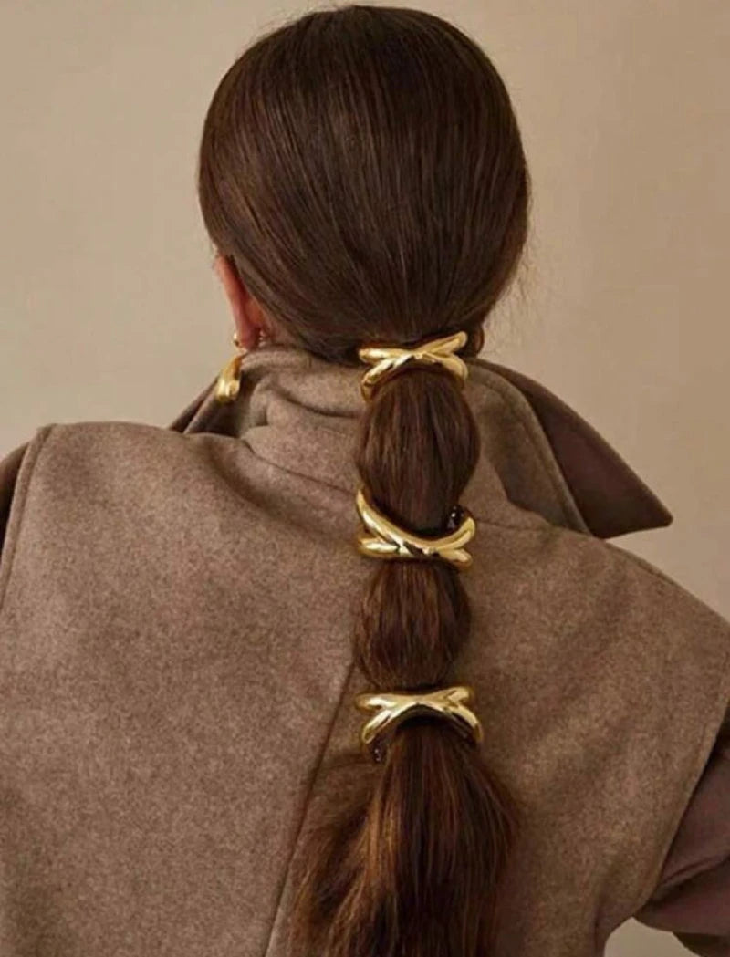 X Metal Hair Ties