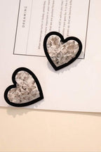 Crystal Crush Heart Earrings on a card