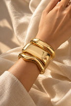 Liquid Gold Sculpt Bangles worn