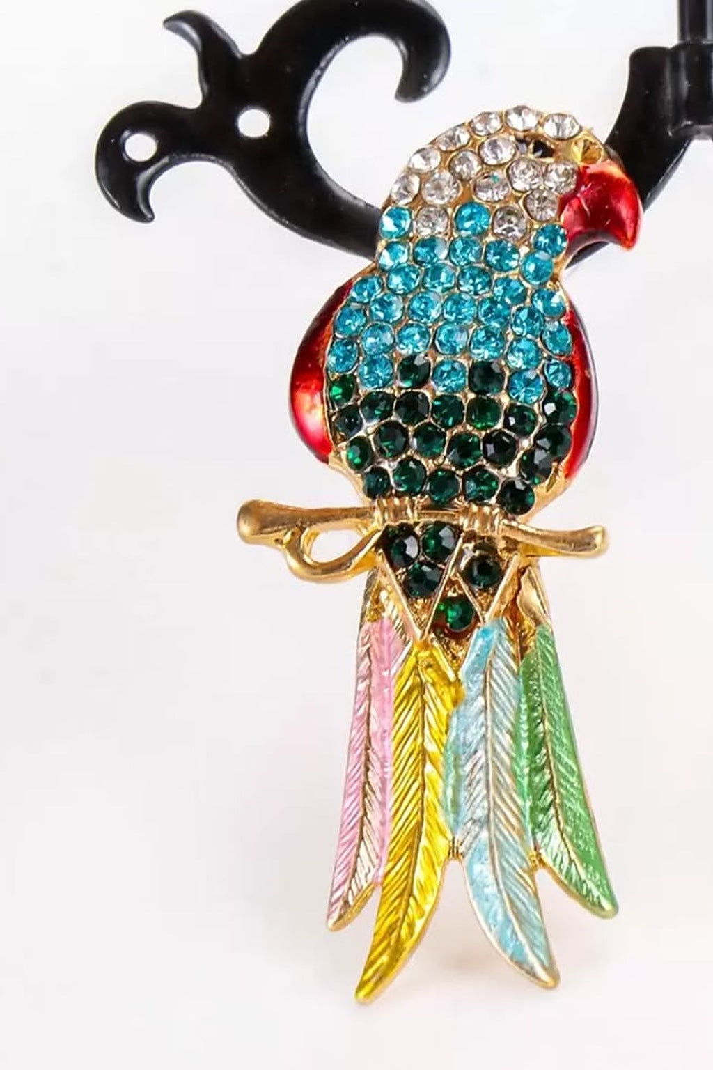 Polly Party Parrot Drop Earrings close-up