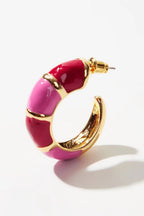 Berry Blush Chunky Hoop Earrings close-up