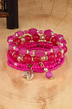Pink Paradise Stretchable Bracelet Stack