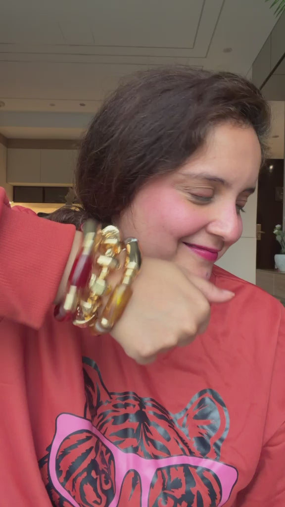 Brown Resin Bangles