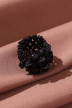 Midnight Bloom Stretchable Cluster Ring close-up