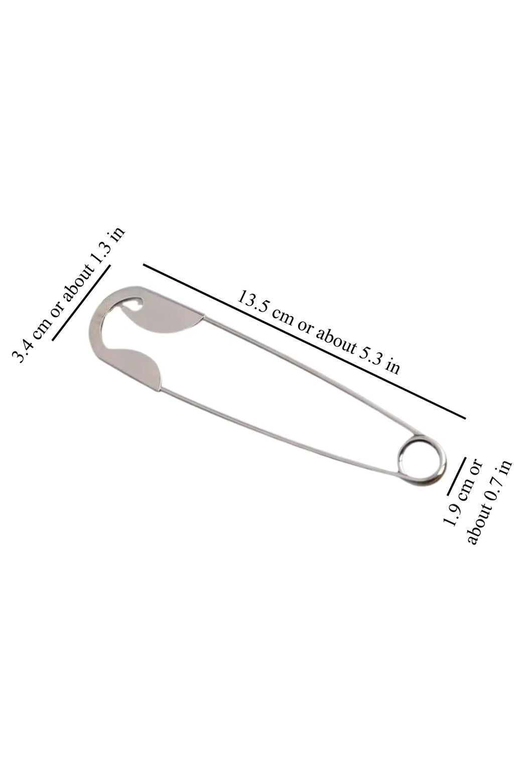Oversized safety pin hair pin size 13.5 cm