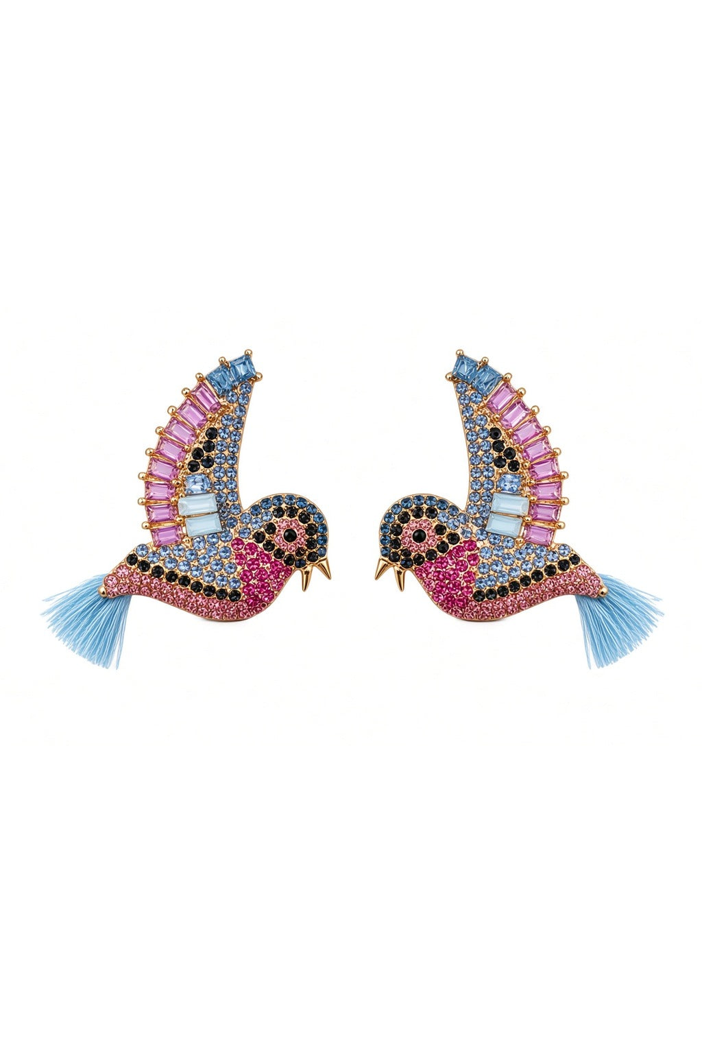 Sparkle Swallow Stud Earrings – pair on white