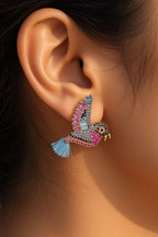 Sparkle Swallow Stud Earrings worn